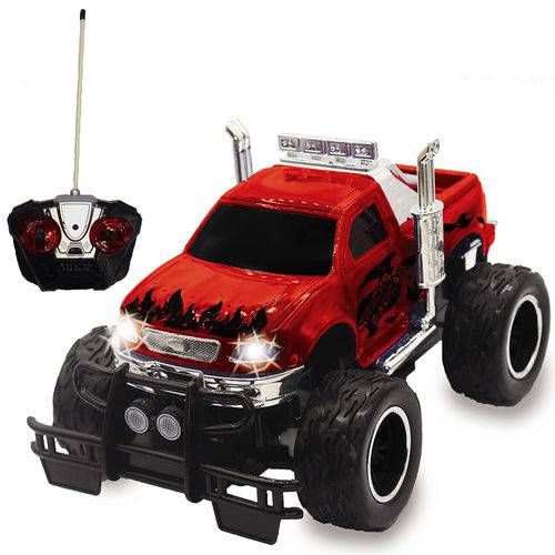 Carrinho de Controle Remoto Trucks Radicais - Vermelho - Unik Toys