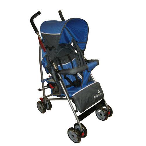 Carrinho de Bebê Berço/passeio Guarda Chuva Veloce Azul Color Baby
