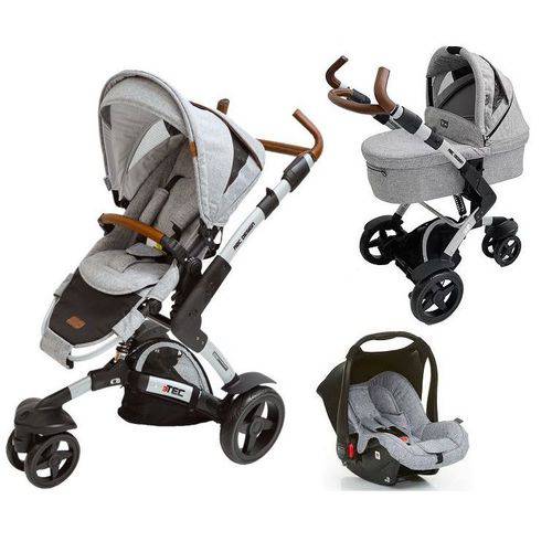 Carrinho de Bebê 3 Rodas Moisés 3 Tec Graphite + Bebê Conforto - ABC Design