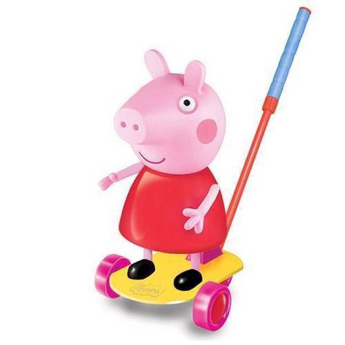 Carrinho de Empurrar Peppa Pig 7 - Líder Brinquedos - Cabo Azul