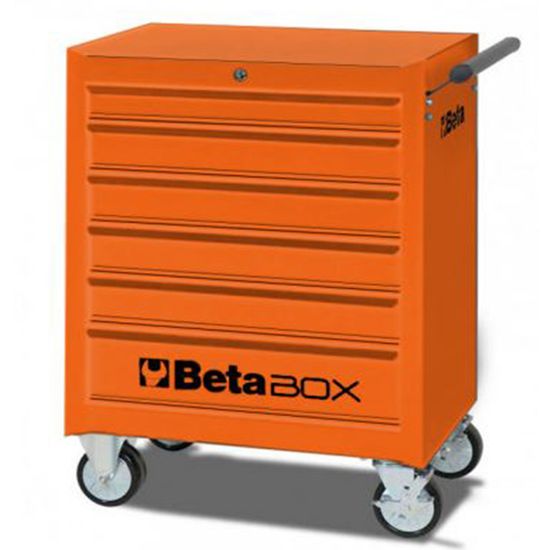 Carrinho de Ferramentas Fechado com 6 Gavetas Beta Box - Laranja -C04/O-BOX - BETA