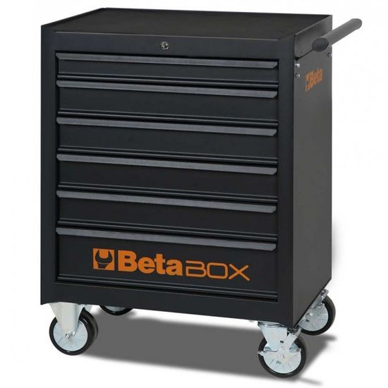 Carrinho de Ferramentas Fechado com 6 Gavetas Beta Box - Preto -C04/b-BOX - BETA