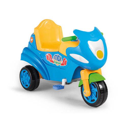 Carrinho de Passeio com Pedal Max Calesita Triciclo Azul