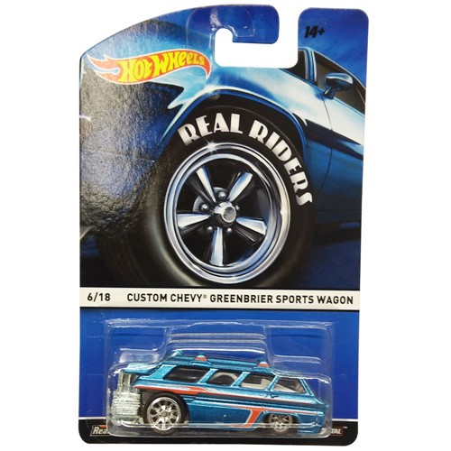 Carrinho - Hot Wheels Classicos - Custom Chevy Greenbrier Sports Wagon - Azul