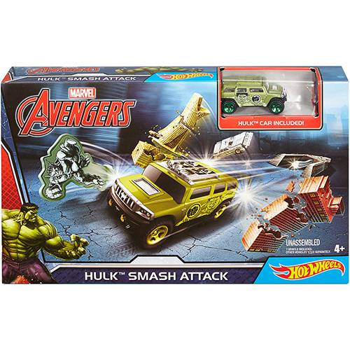 Carrinho Hot Wheels Marvel Pista Hulk DKT27/DKT29