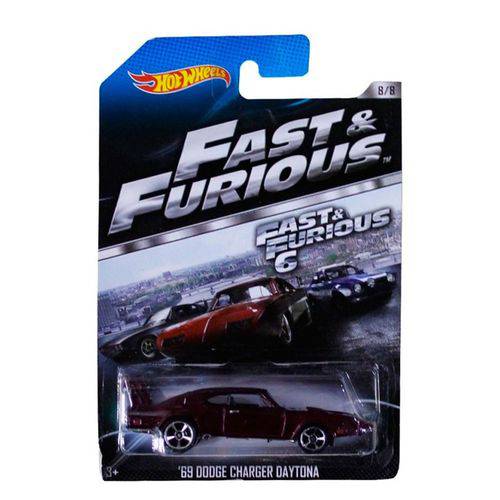 Carrinho Hot Wheels - Serie Velozes e Furiosos 69 Dodge Charger Daytona Mattel