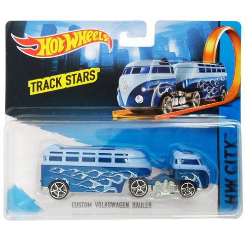 Carrinho Hot Wheels - Track Stars - Custom Volkswagen Hauler Azul - Mattel