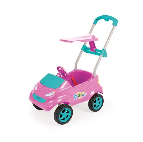 Carrinho Infantil Baby Car Pink e Verde Homeplay