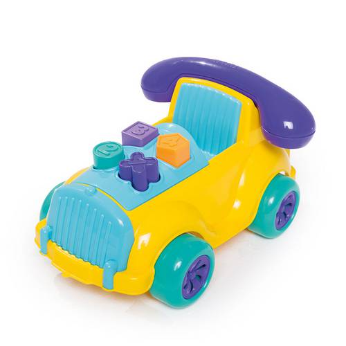 Carrinho Infantil Cad Fone Amarelo/Azul 612 - Calesita