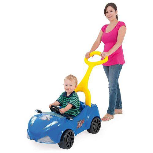 Carrinho Infantil com Empurrador Xtreme Xalingo Brinquedos Azul