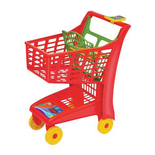 Carrinho Infantil para Supermercado Market (Vermelho) - Magic Toys