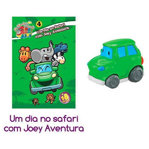 Carrinho + Livro Primeiras Histórias um Dia no Safari com Joey Aventura - Dican