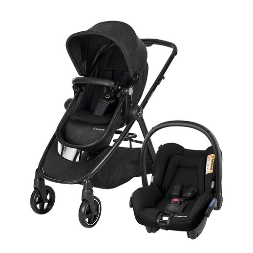 Carrinho para Bebê Travel System com Bebê Conforto Anna Nomad Black 15Kg - Maxi Cosi