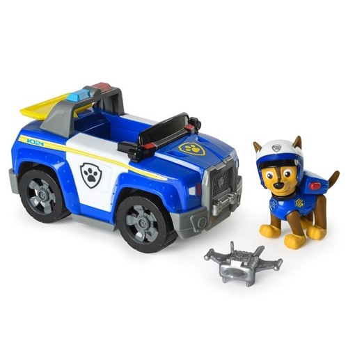 Carrinho Patrulha Canina com Boneco - Chase Patrol Cruiser (azul) - SUNNY
