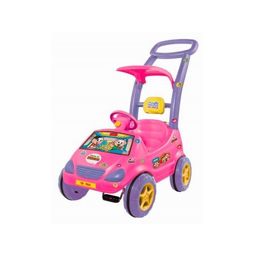 Carrinho Roller Baby Versátil Turma da Mônica Rosa Magic Toys