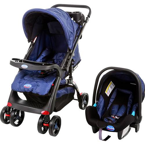 Carrinho Travel System Concord Max Reversível Azul - Prime Baby