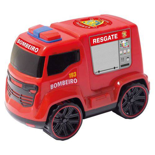 Carrinho Truck Bombeiro Vermelho Bs Toys