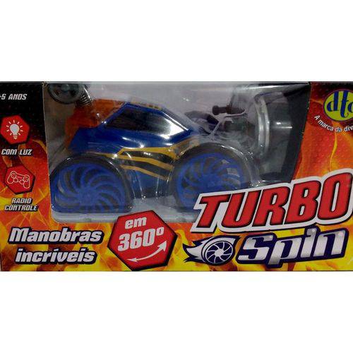 Carrinho Turbo Spin com Controle Remoto Azul - Dtc