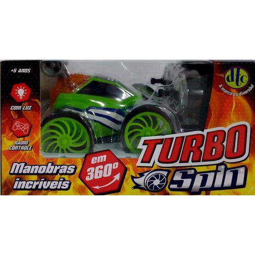 Carrinho Turbo Spin com Controle Remoto Verde - Dtc