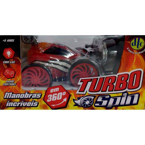 Carrinho Turbo Spin com Controle Remoto Vermelho Dtc