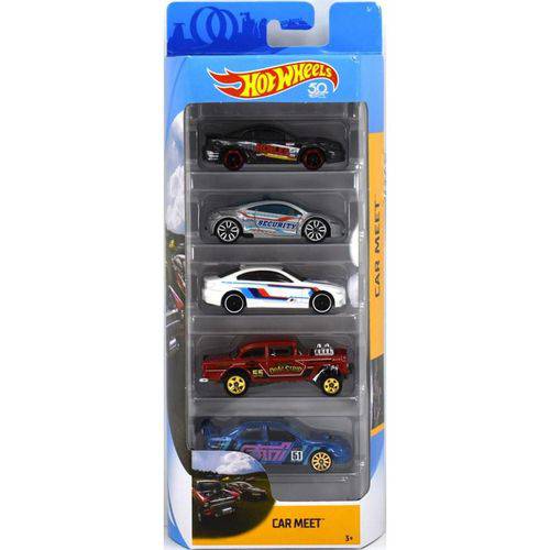 Carrinhos Hot Wheels - Pacote com 5 Carros - Mattel - Car Meet