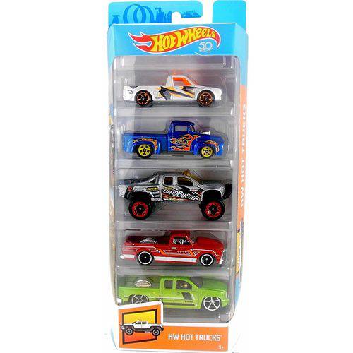Carrinhos Hot Wheels - Pacote com 5 Carros - Mattel - Hw Hot Trucks