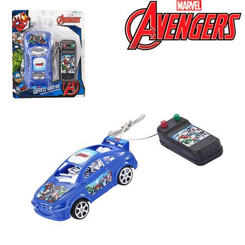 Carro com Controle Remoto com Fio a Pilha Vingadores Avengers