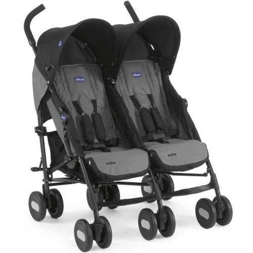 Carro de Bebê Passeio Gêmeos Chicco Echo Twin 2 Posições Até 15kg
