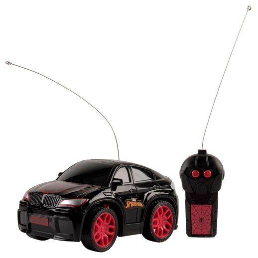 Carro de Controle Remoto Homem Aranha High Speed 3 Funções Preto e Vermelho - Candide