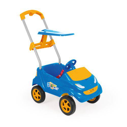 Carro de Empurrar Baby Car 4000 Xplast Azul/laranja