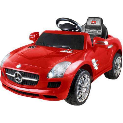 Carro Elétrico Infantil Mercedes Benz com Controle Remoto 6V Vermelho Xalingo Brinquedos Vermelho