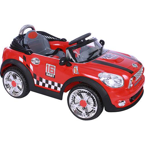 Carro Elétrico Infantil Mini Cooper Conversível Vermelho 6V - BelFix