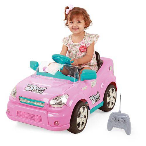 Carro Eletrico Infantil Soult Car Rosa Homeplay