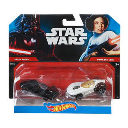 Carro Hot Wheels - Kit 2in1 Star Darth Vader Vs Leia