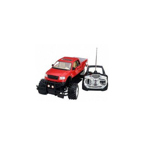 Carro Pickup Ranger 4x4 com Rádio Controle 7 Funções Vermelho - Candide