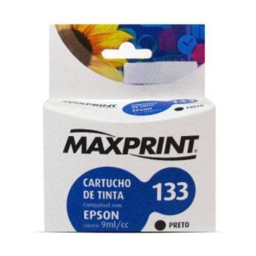 Cart de Tinta 133 Preto Compat C/ Epson T133120 611115-2 Maxprint