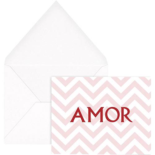 Cartão com Envelope Amor Zig Zag Vermelho - Joy Paper