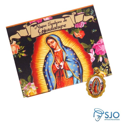 Cartão com Medalha da Nossa Senhora de Guadalupe | SJO Artigos Religiosos
