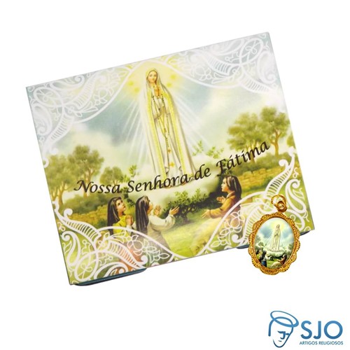 Cartão com Medalha de Nossa Senhora de Fátima | SJO Artigos Religiosos