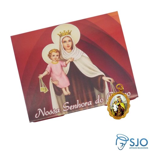 Cartão com Medalha de Nossa Senhora do Carmo | SJO Artigos Religiosos