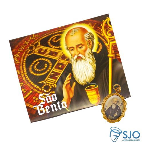 Cartão com Medalha de São Bento | SJO Artigos Religiosos