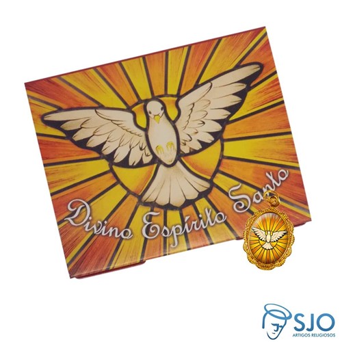 Cartão com Medalha do Divino Espírito Santo | SJO Artigos Religiosos