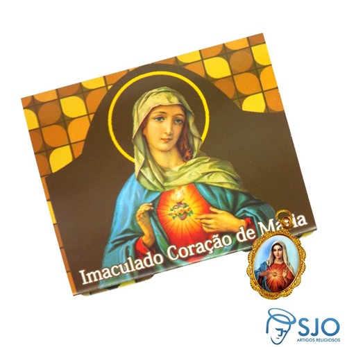 Cartão com Medalha do Imaculado Coração de Maria | SJO Artigos Religiosos