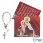 Cartão com Mini Terço de Nossa Senhora Carmo | SJO Artigos Religiosos
