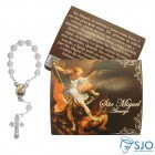 Cartão com Mini Terço de São Miguel | SJO Artigos Religiosos