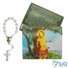 Cartão com Mini Terço de São Sebastião | SJO Artigos Religiosos