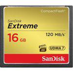 Cartão Compact Flash 16gb Sandisk Extreme de 120mb/S 800x