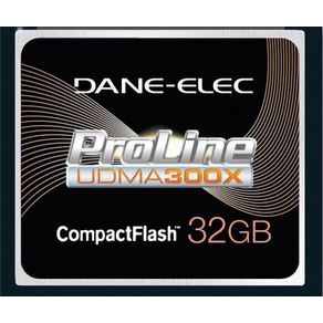 Cartão Compact Flash 32Gb Dane-Elex Proline 300X UDMA de Alta Performance