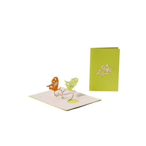 Cartão 3D Borboleta - Verde