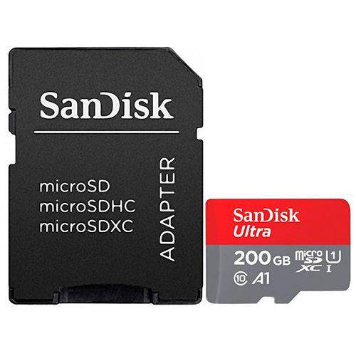 Cartão de Memória 200GB SanDisk Ultra MicroSDXC Uhs-I com Adaptador
